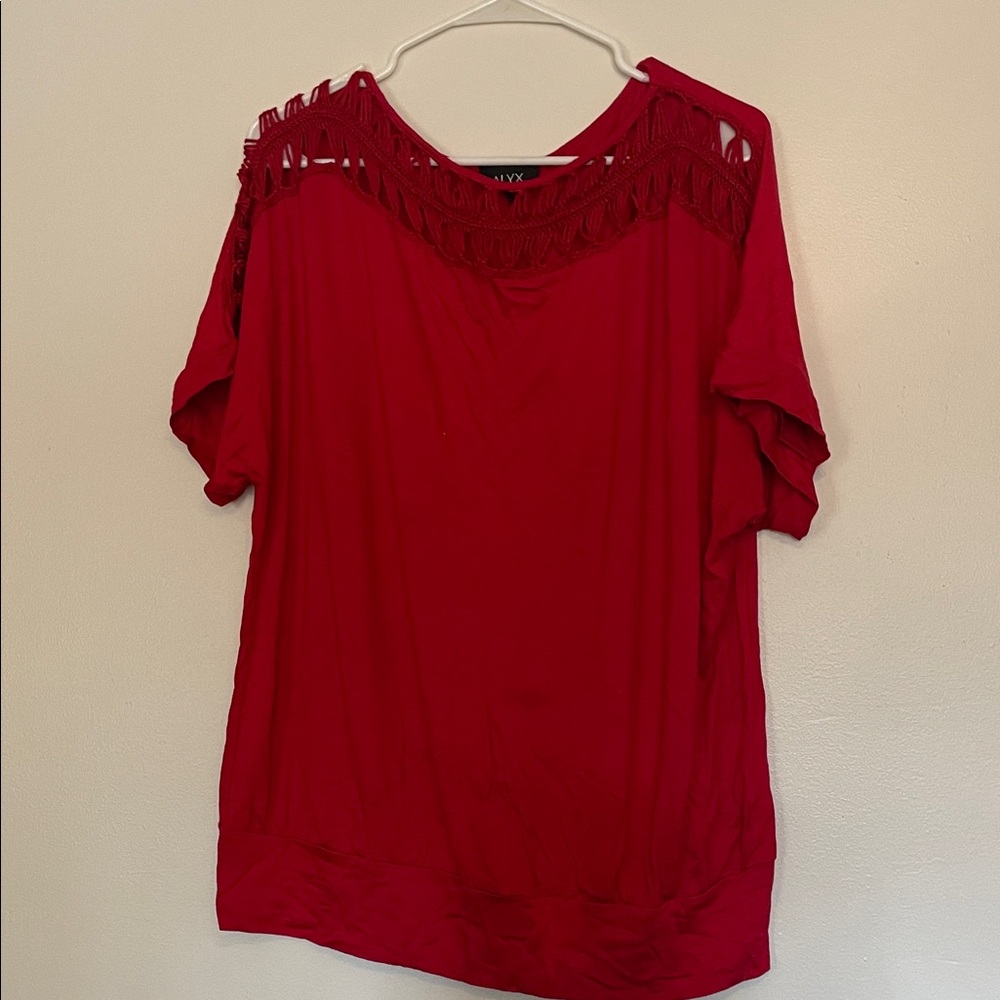 3/$15. Alyx Vibrant Red Short Sleeve Top